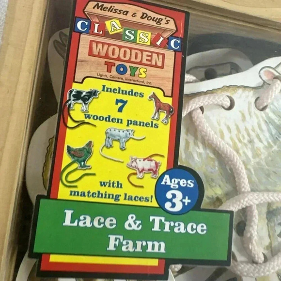 Melissa & Doug LACE & TRACE FARM‎ ANIMALS with Storage Case GUC - Picture 5 of 5